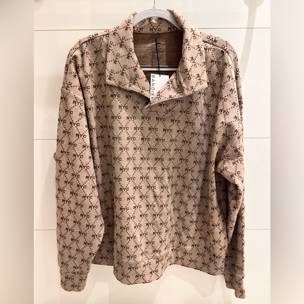 NWT All Access Jacquard Folded Collar Sweatshirt